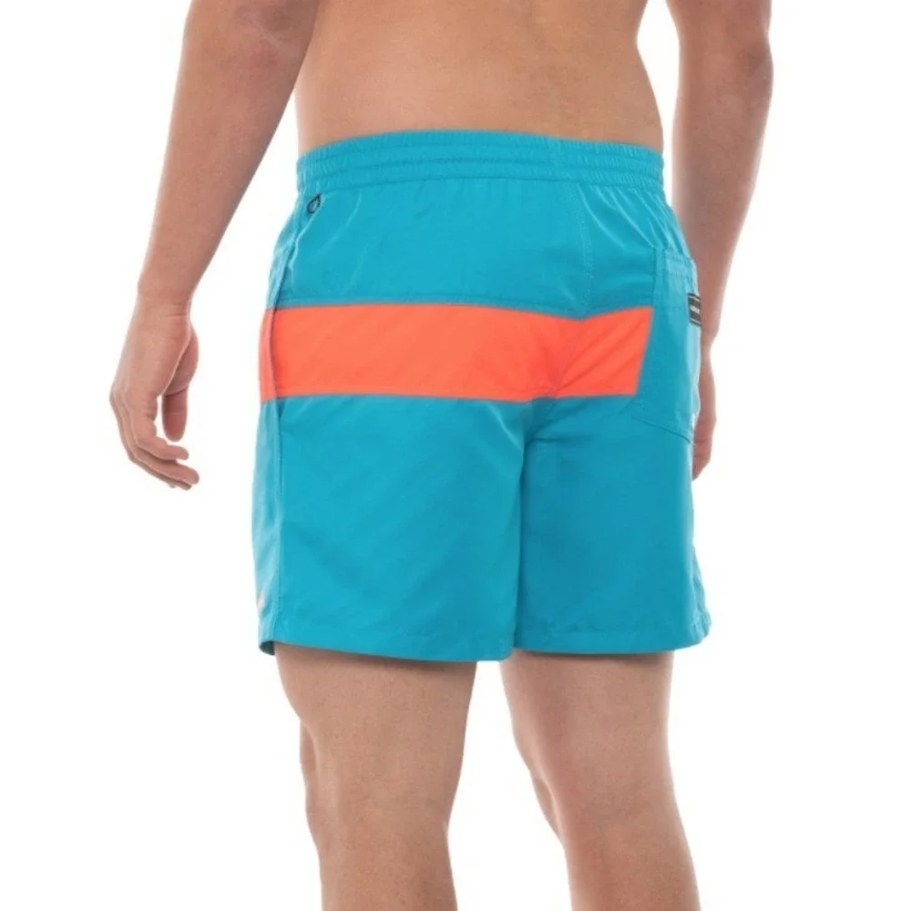 Quiksilver Swim Trunk Mens XLarge Teal E Panel Volley Trunks 17'' Shorts New